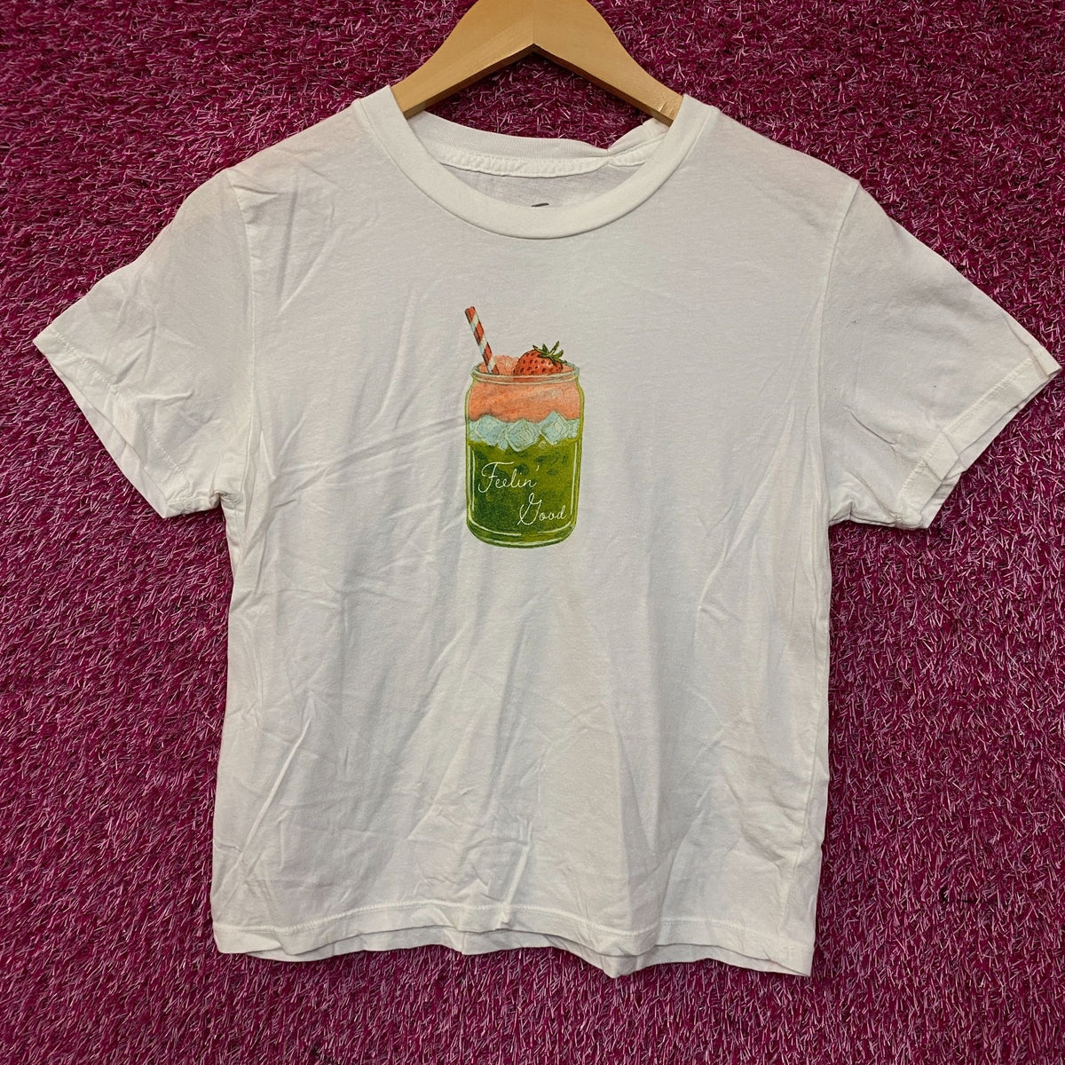 Junk Food Feelin Goof Matcha Graphic Crop Top Medium