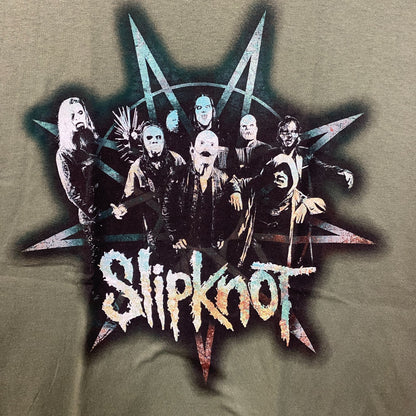 Slipknot Band Group Portrait Star Crest Green T-Shirt Large
