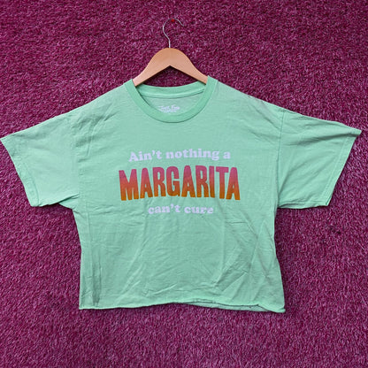 Junk Food Clothing "Ain't nothing a Margarita can't Cure" Crop T-shirt Medium