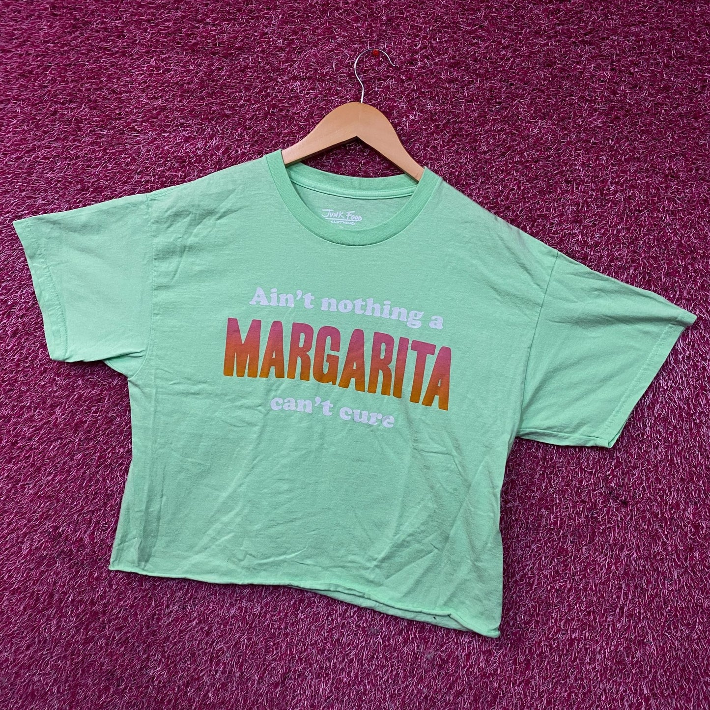 Junk Food Clothing "Ain't nothing a Margarita can't Cure" Crop T-shirt Medium