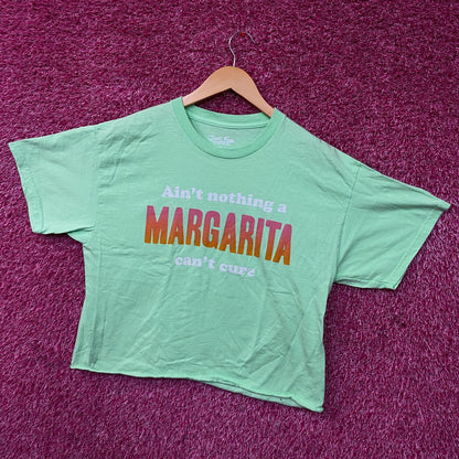 Junk Food Clothing "Ain't nothing a Margarita can't Cure" Crop T-shirt Medium