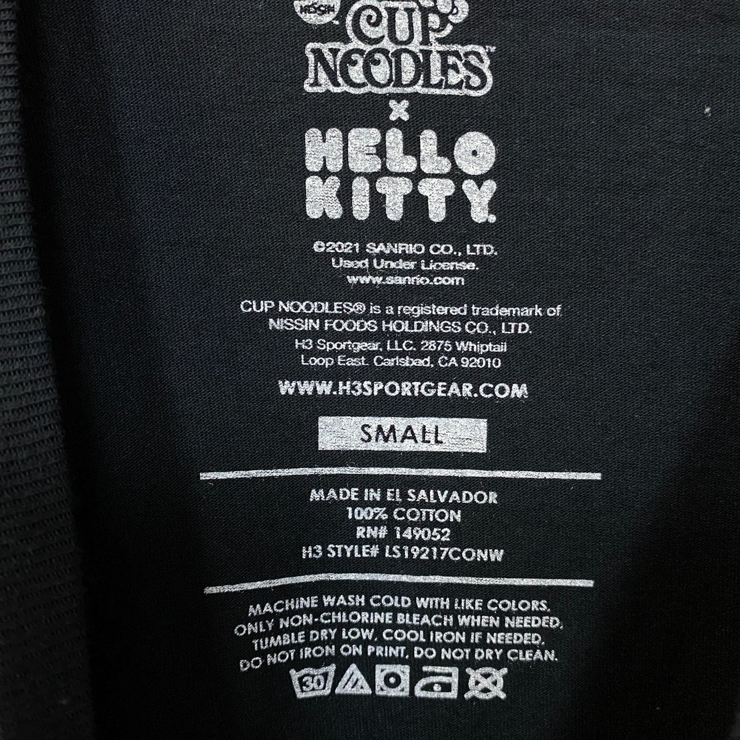 Cup Noodles x Hello Kitty Long Sleeve T-Shirt Small