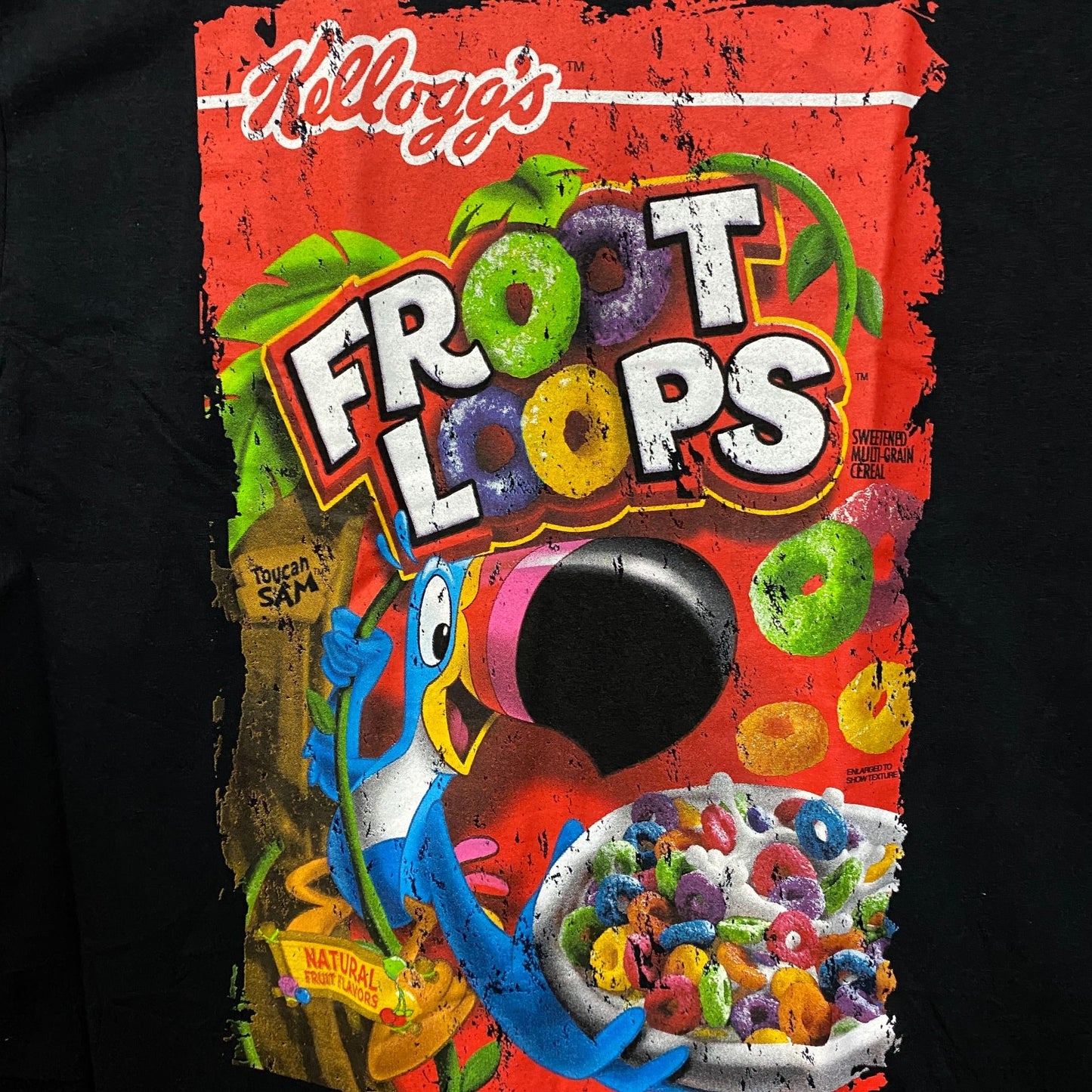 Froot Loops Toucan Sam Kellogg's Cereal Cover Promo T-Shirt Medium