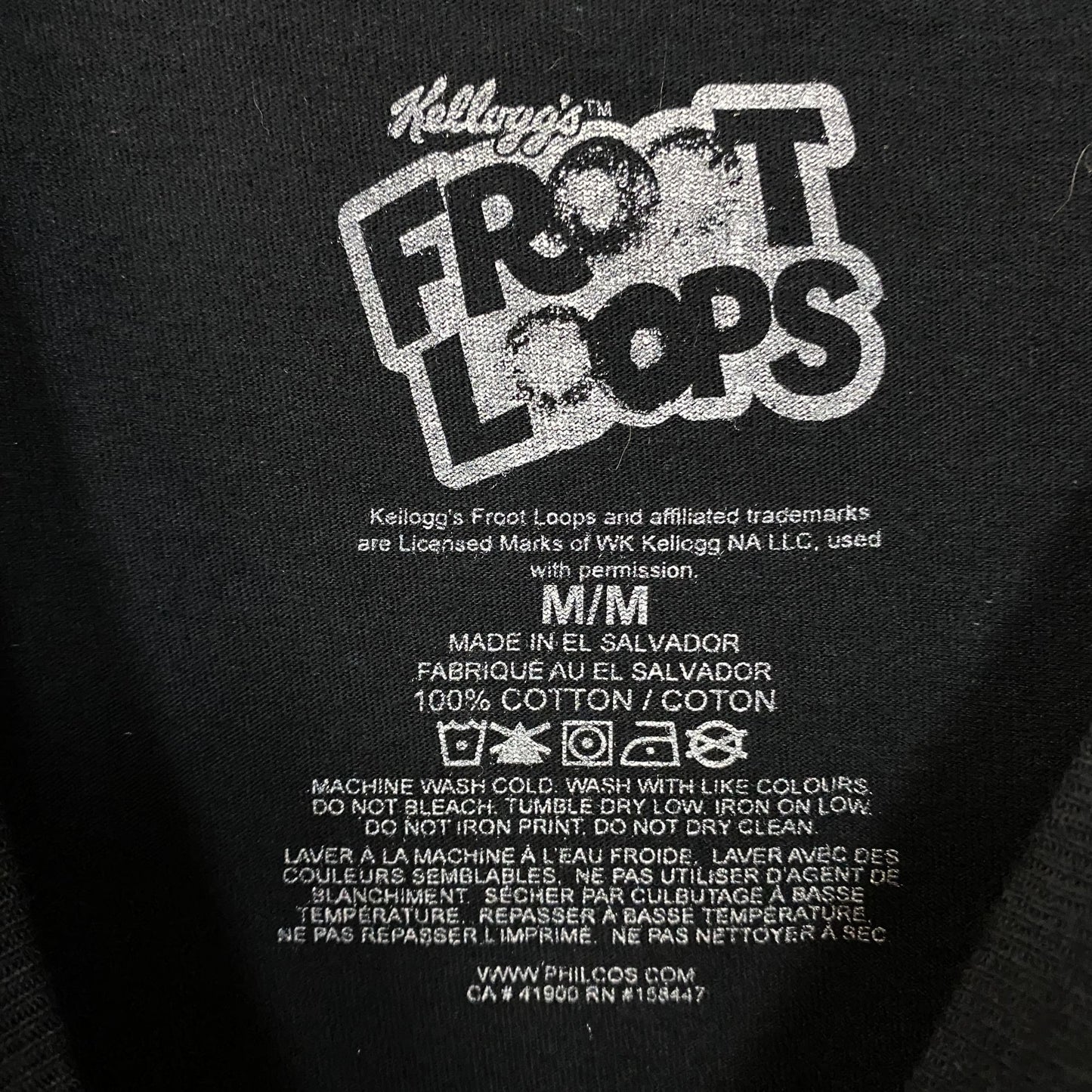 Froot Loops Toucan Sam Kellogg's Cereal Cover Promo T-Shirt Medium