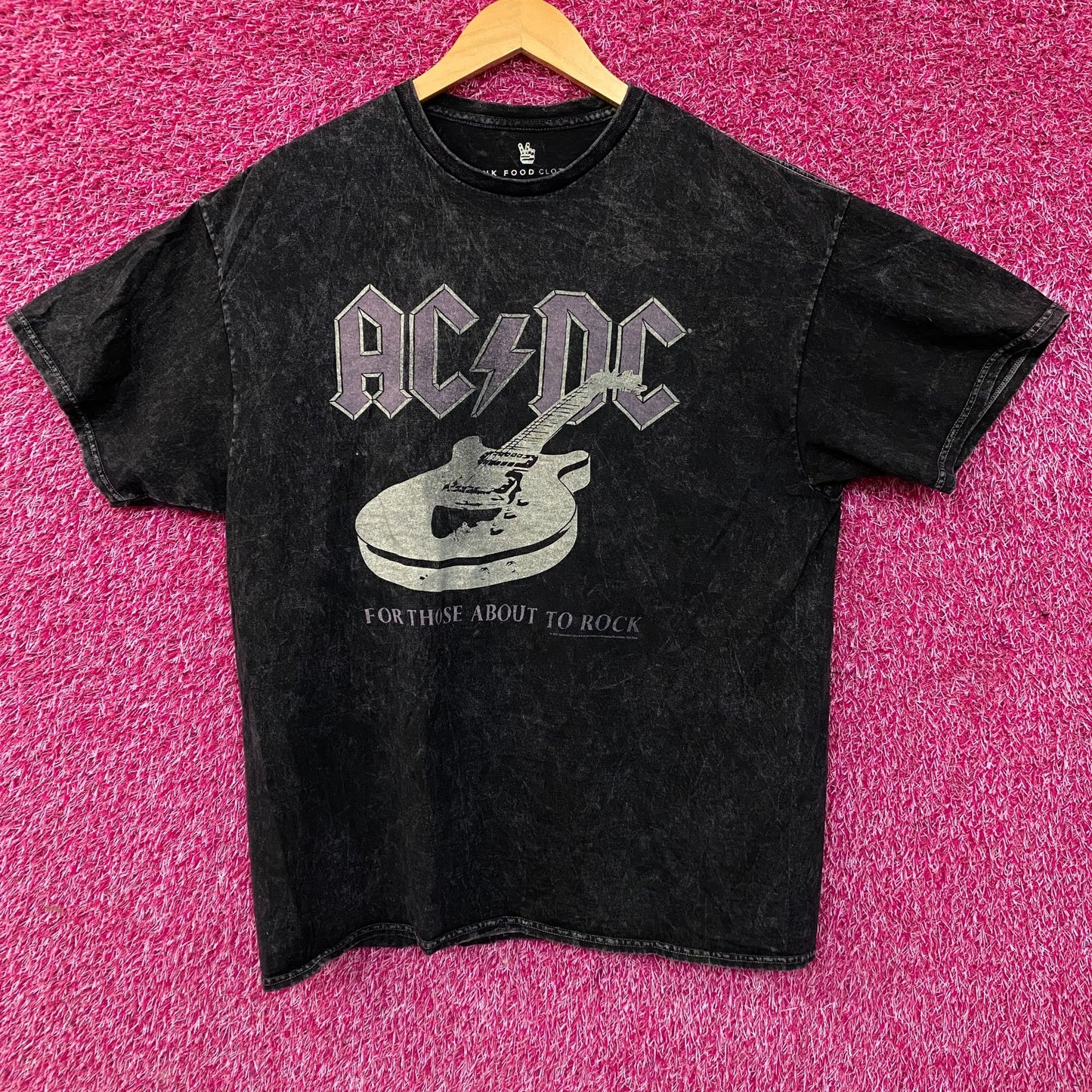 Junk Food AC/DC For Those About to Rock Guitar Graphic Tee Large