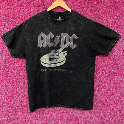 Junk Food AC/DC For Those About to Rock Guitar Graphic Tee Large