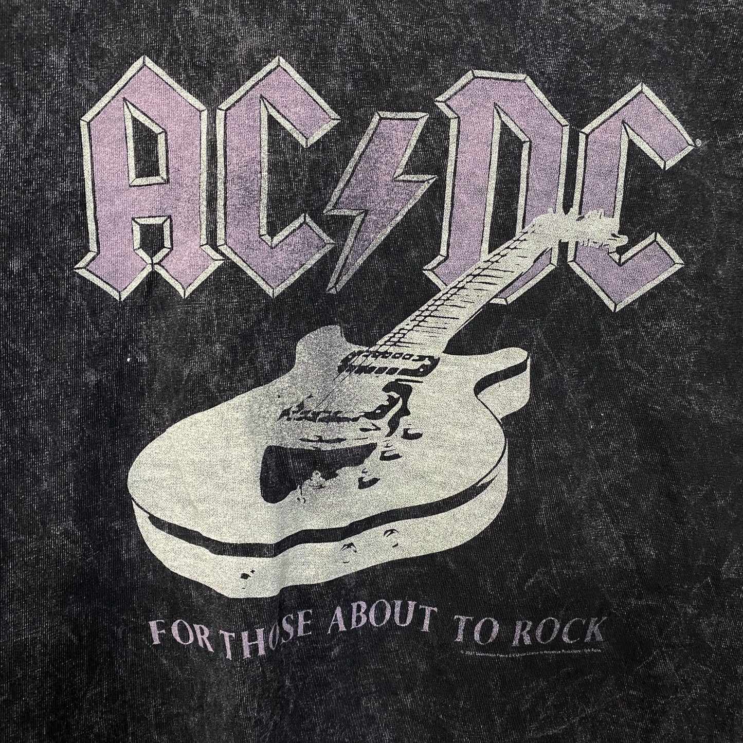 Junk Food AC/DC For Those About to Rock Guitar Graphic Tee Large