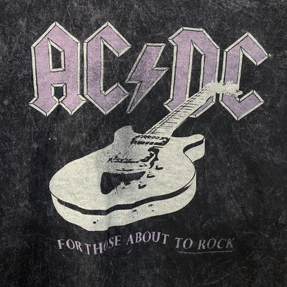 Junk Food AC/DC For Those About to Rock Guitar Graphic Tee Large