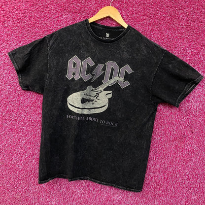 Junk Food AC/DC For Those About to Rock Guitar Graphic Tee Large
