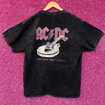 Junk Food AC/DC For Those About to Rock Guitar Graphic Tee Large