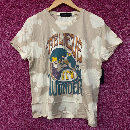 Junk Food Clothing Wonder Woman Believe in Wonder Tie-Dye T-Shirt Small