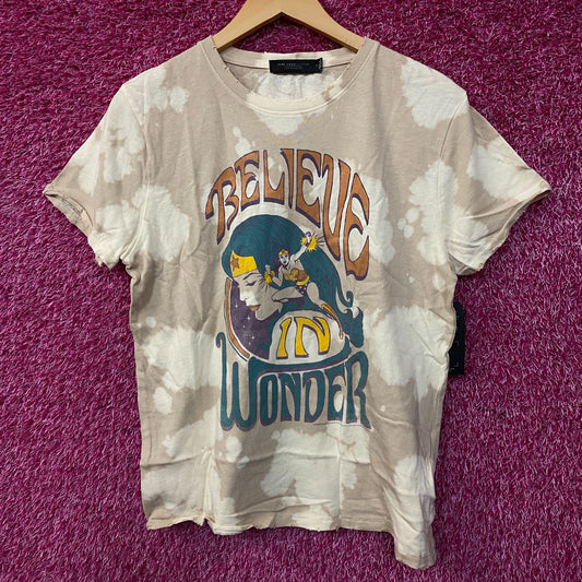 Junk Food Clothing Wonder Woman Believe in Wonder Tie-Dye T-Shirt Small