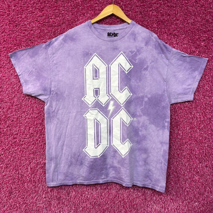 AC/DC Logo Graphic Design Tie-Dye T-Shirt 2XL