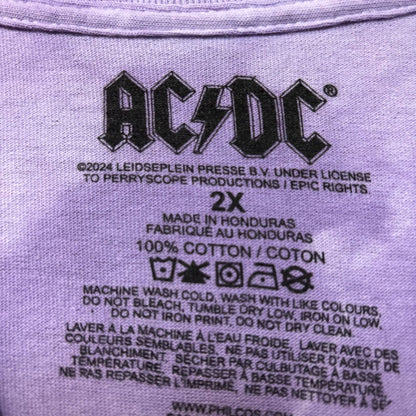 AC/DC Logo Graphic Design Tie-Dye T-Shirt 2XL