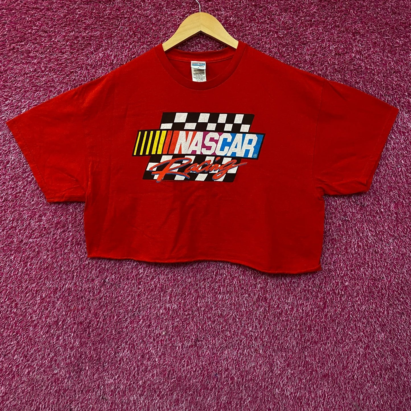 Junk Food Clothing NASCAR Racing Flea Market Crop Tee Large