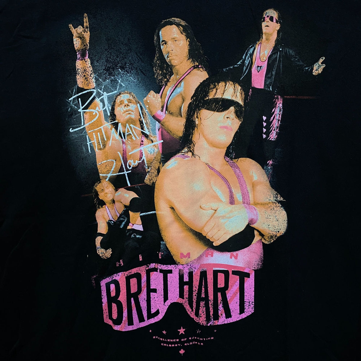 WWE Bret "The Hit Man" Hart Graphic T-Shirt Large