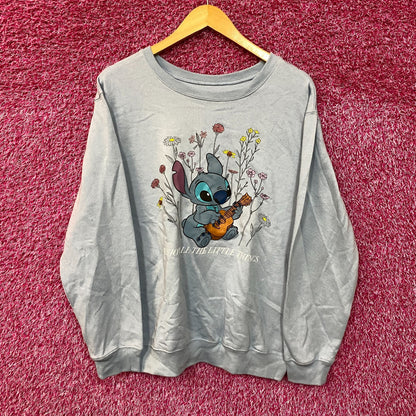 Stitch Enjoy All the Little Things Disney Movie Crewneck XL