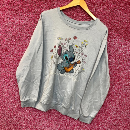 Stitch Enjoy All the Little Things Disney Movie Crewneck XL