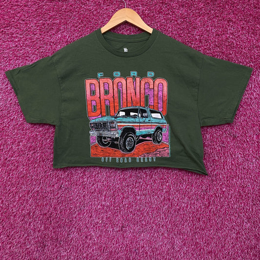 Junk Food Clothing Ford Bronco Off Road Ready Flea Market Women's Crop Tee Large