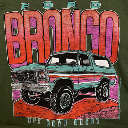 Junk Food Clothing Ford Bronco Off Road Ready Flea Market Women's Crop Tee Large
