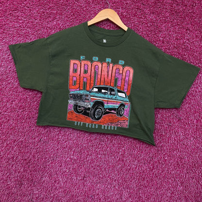 Junk Food Clothing Ford Bronco Off Road Ready Flea Market Women's Crop Tee Large