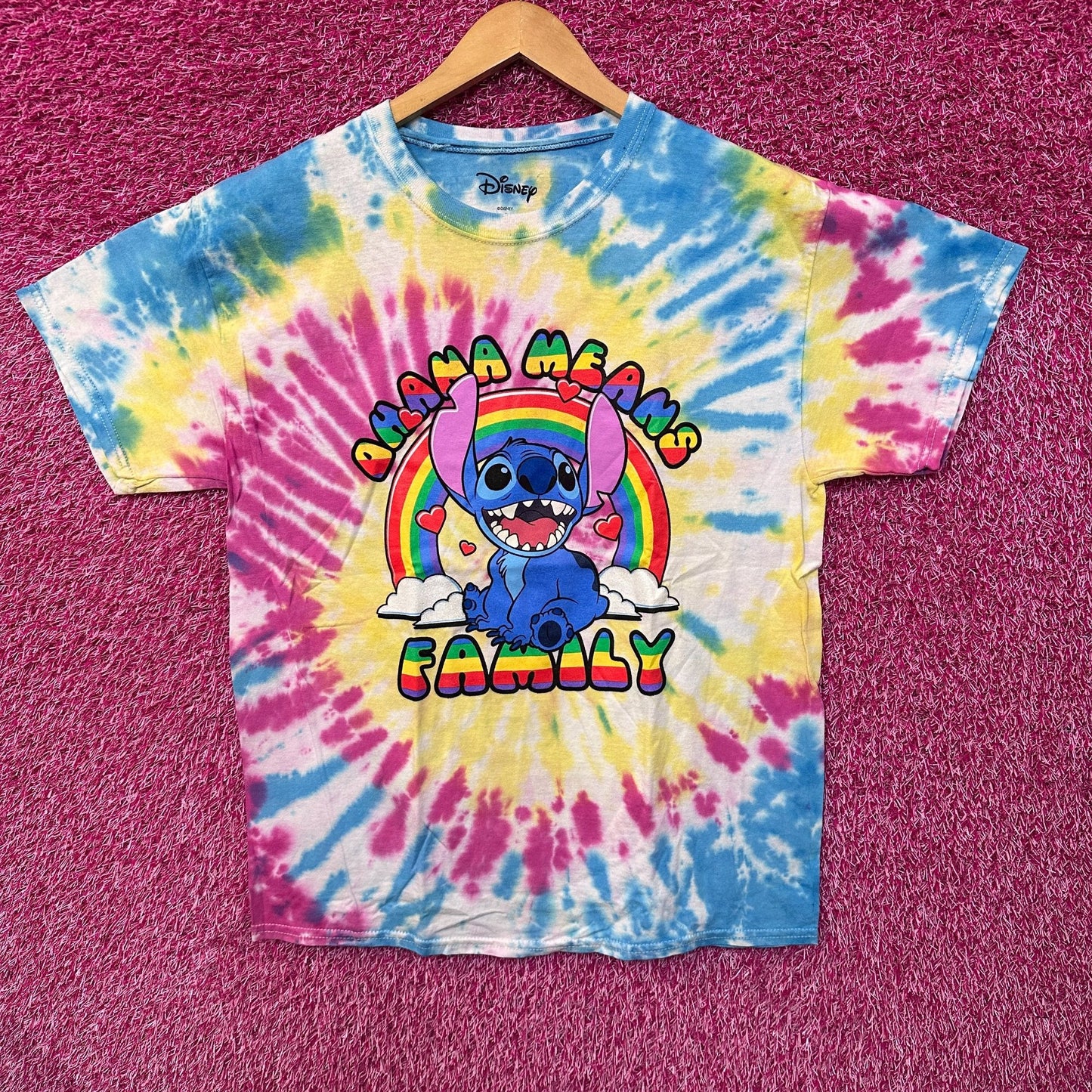 Stitch Ohana Means Family Lilo & Stitch Disney Tie Dye L