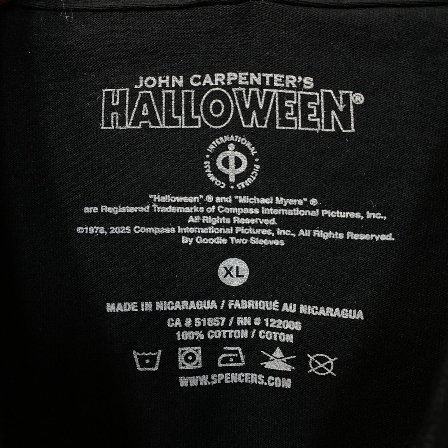 John Carpenter's Halloween Michael Myers Massacre Tour '78 Horror Graphic T-Shirt XL