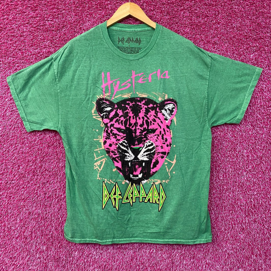Def Leppard Hysteria Album Cover Green T-Shirt Large