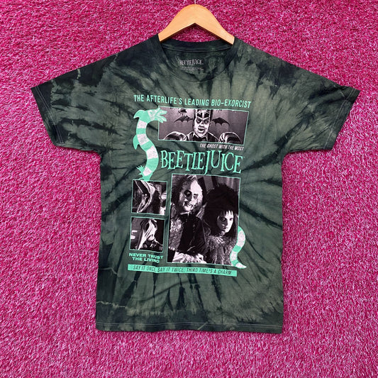 Beetlejuice and Lydia Green Tie Dye T-Shirt Small