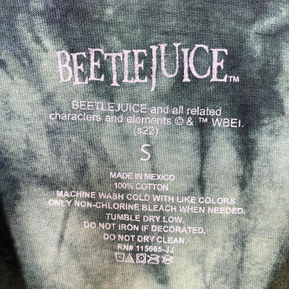 Beetlejuice and Lydia Green Tie Dye T-Shirt Small
