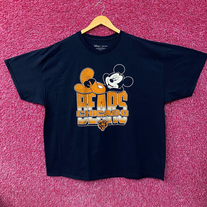 Disney x Junk Food NFL Chicago Bears Mickey Mouse Navy Blue Shirt 2XL
