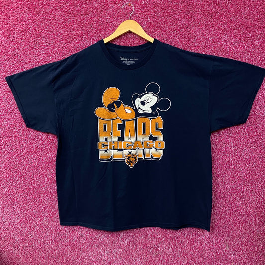 Disney x Junk Food NFL Chicago Bears Mickey Mouse Navy Blue Shirt 2XL