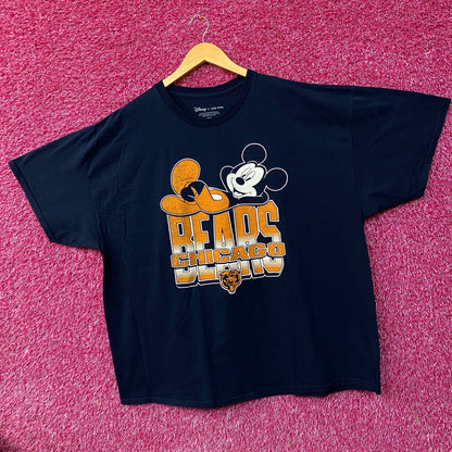 Disney x Junk Food NFL Chicago Bears Mickey Mouse Navy Blue Shirt 2XL
