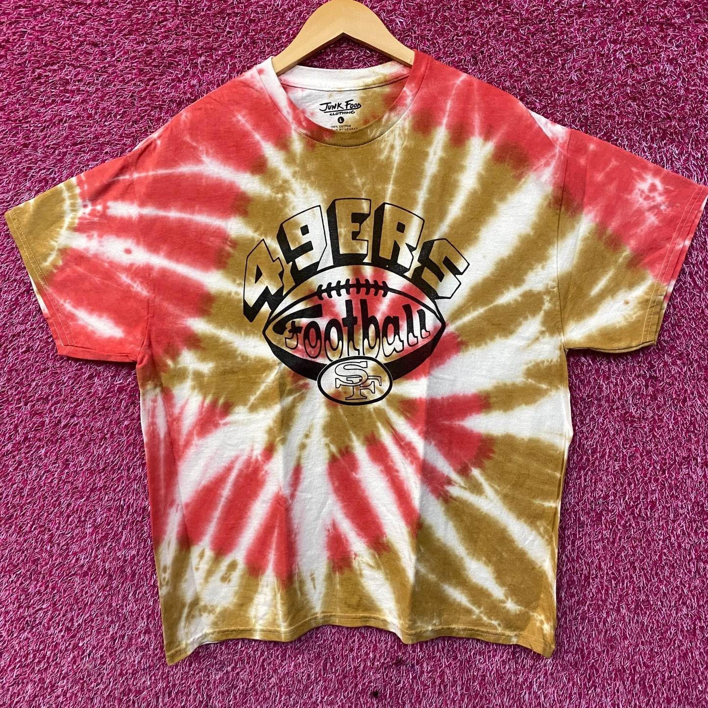 San Francisco 49ers Football Tie-Dye T-Shirt Large
