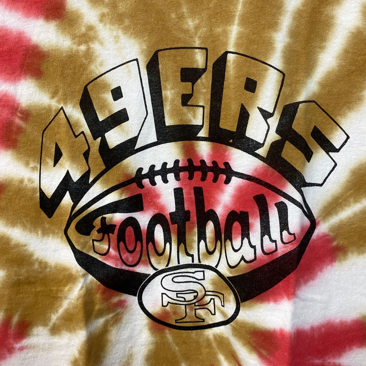 San Francisco 49ers Football Tie-Dye T-Shirt Large