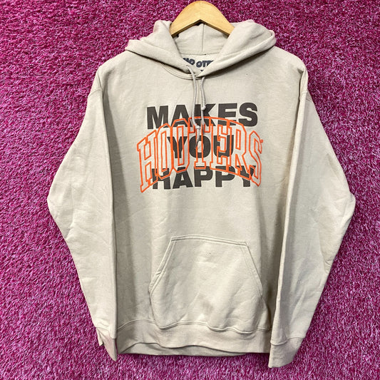 Hooters Makes You Happy Dual-Sided Hoodie Medium