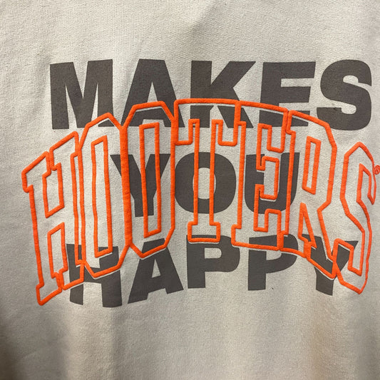 Hooters Makes You Happy Dual-Sided Hoodie Medium