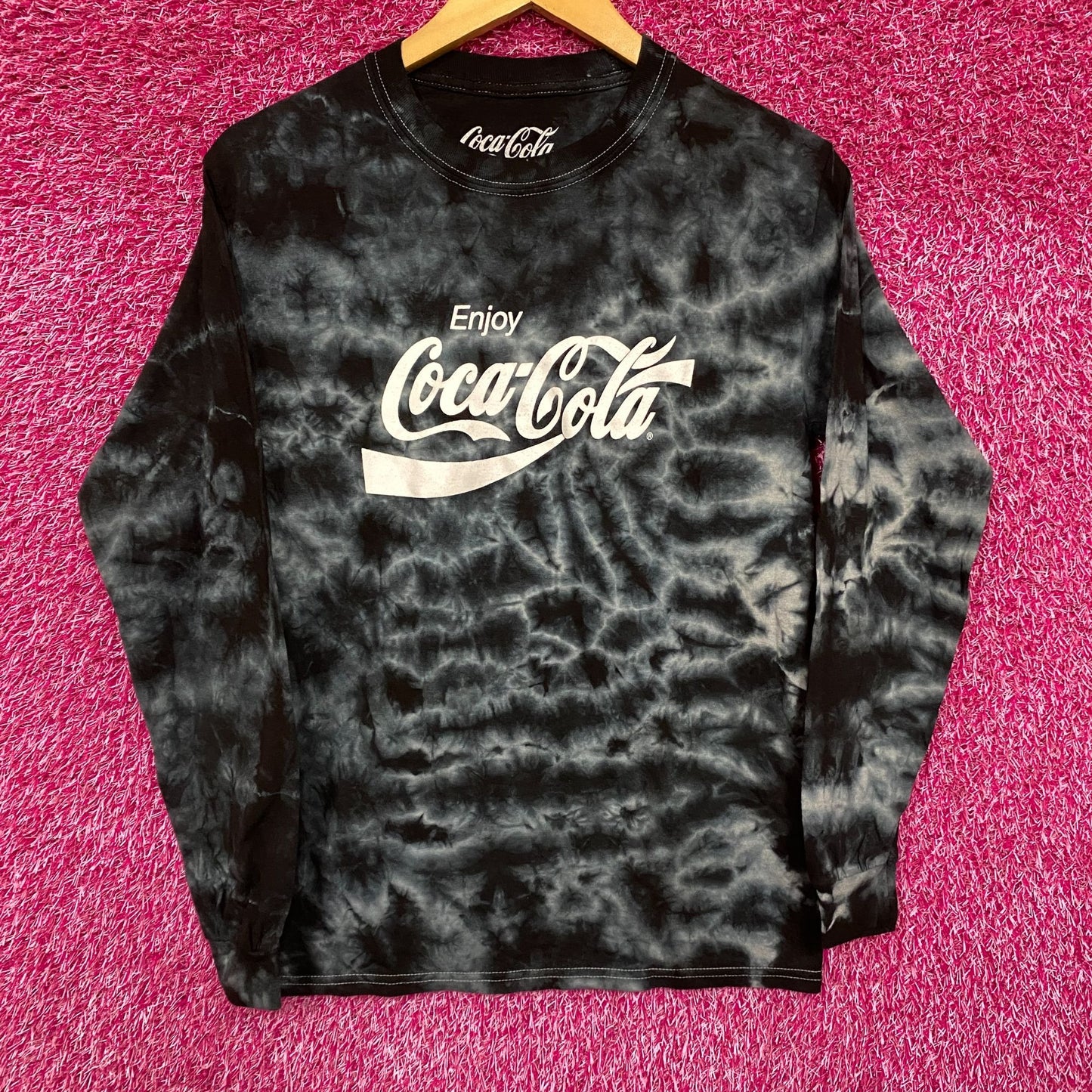 Enjoy Coca-Cola Promo Long Sleeve Tie Dye T-Shirt Small