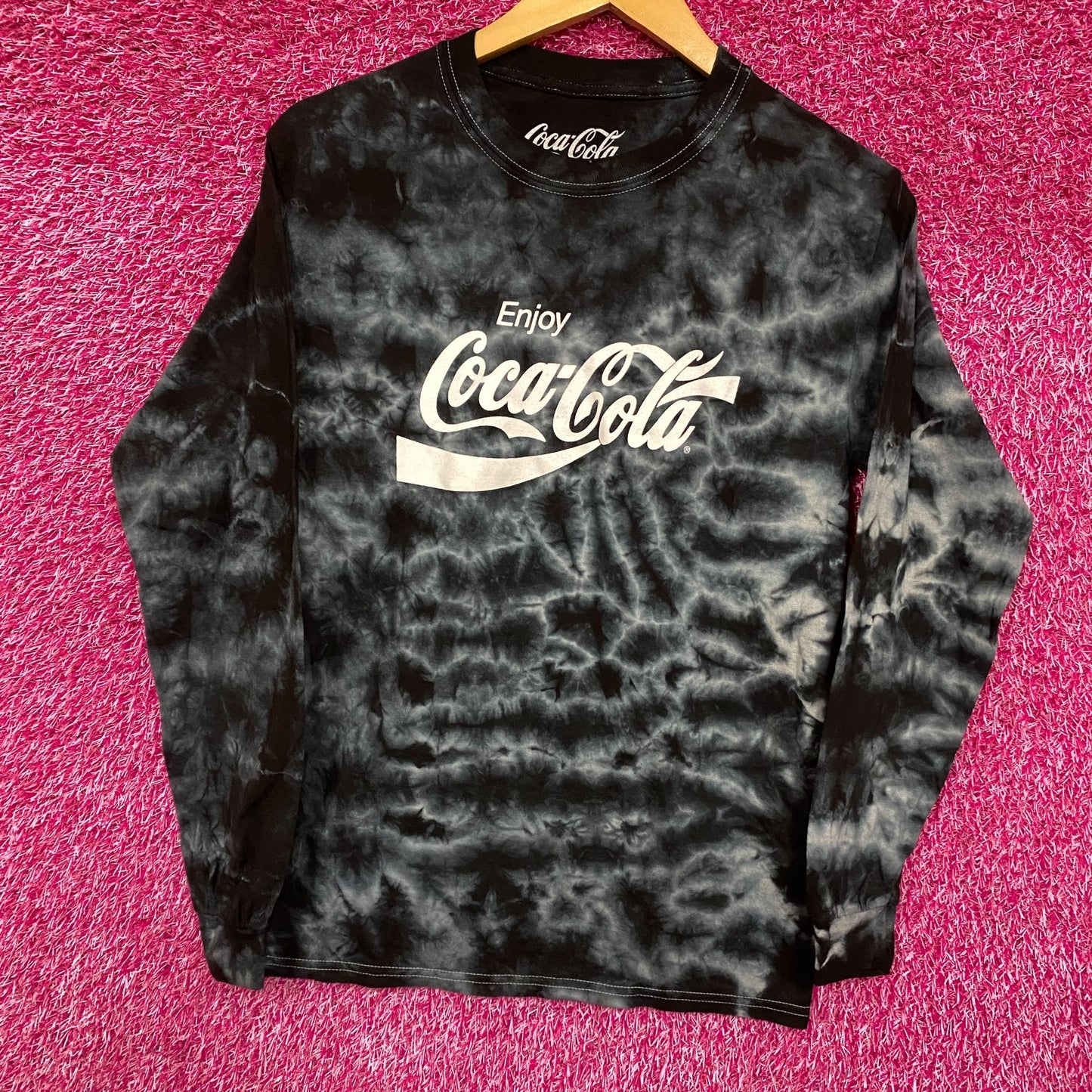 Enjoy Coca-Cola Promo Long Sleeve Tie Dye T-Shirt Small