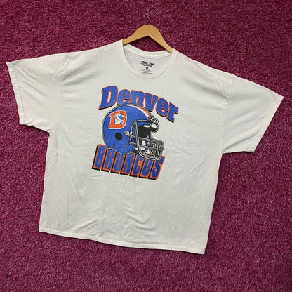 Junk Food NFL Denver Broncos Throwback Helmet Logo T- Shirt 2XL