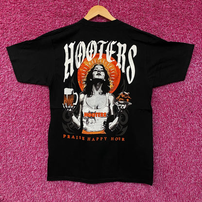 Hooters Praise Happy Hour Graphic T-Shirt Large