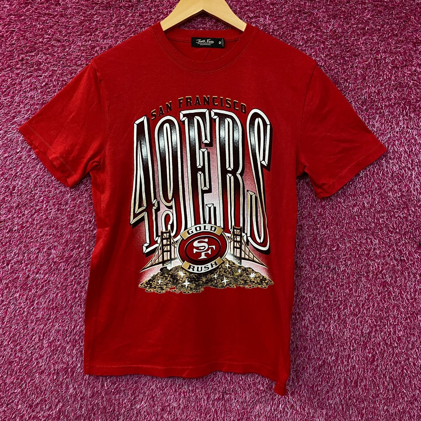 Junk Food Clothing San Francisco 49ers Gold Rush Vintage-Style Tee Small