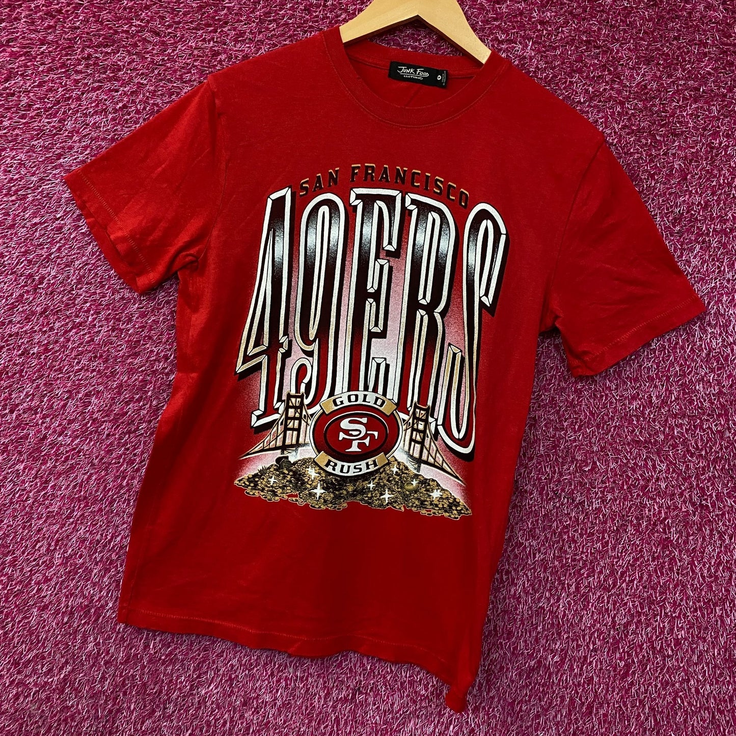 Junk Food Clothing San Francisco 49ers Gold Rush Vintage-Style Tee Small