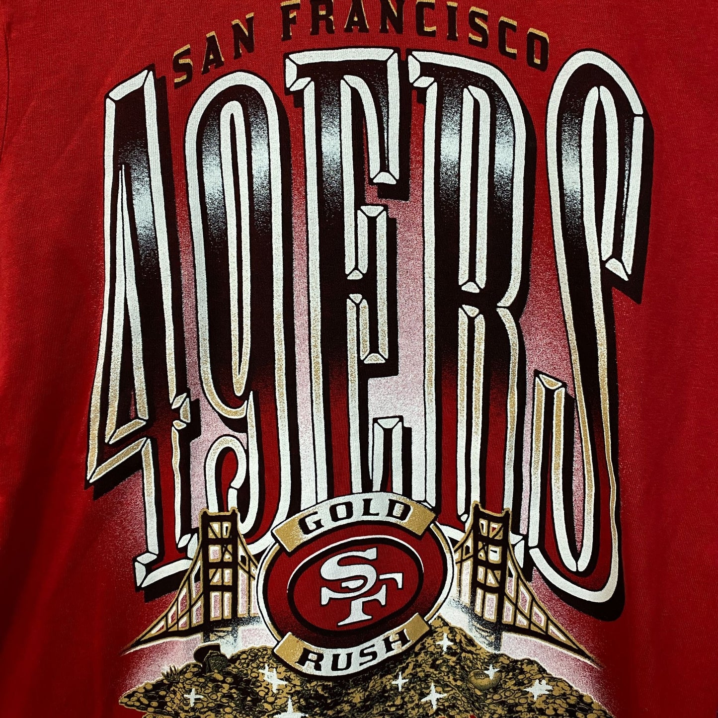 Junk Food Clothing San Francisco 49ers Gold Rush Vintage-Style Tee Small
