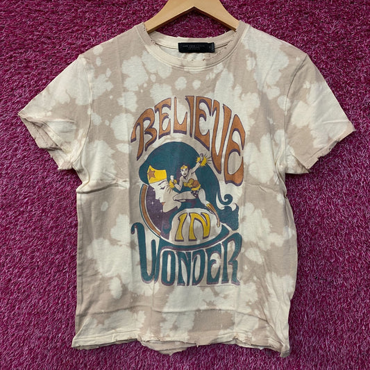 Junk Food Clothing Wonder Woman Believe in Wonder Tie-Dye T-Shirt XS