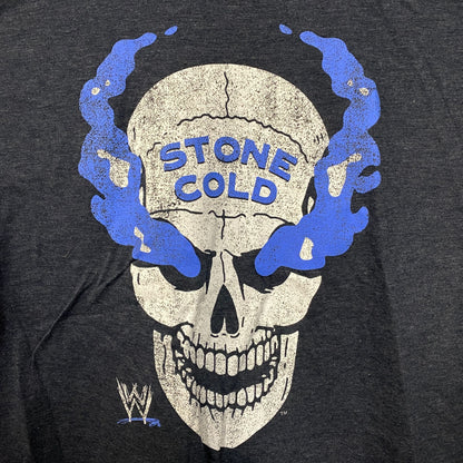WWE Stone Cold Steve Austin Skull Graphic Design T-Shirt Large