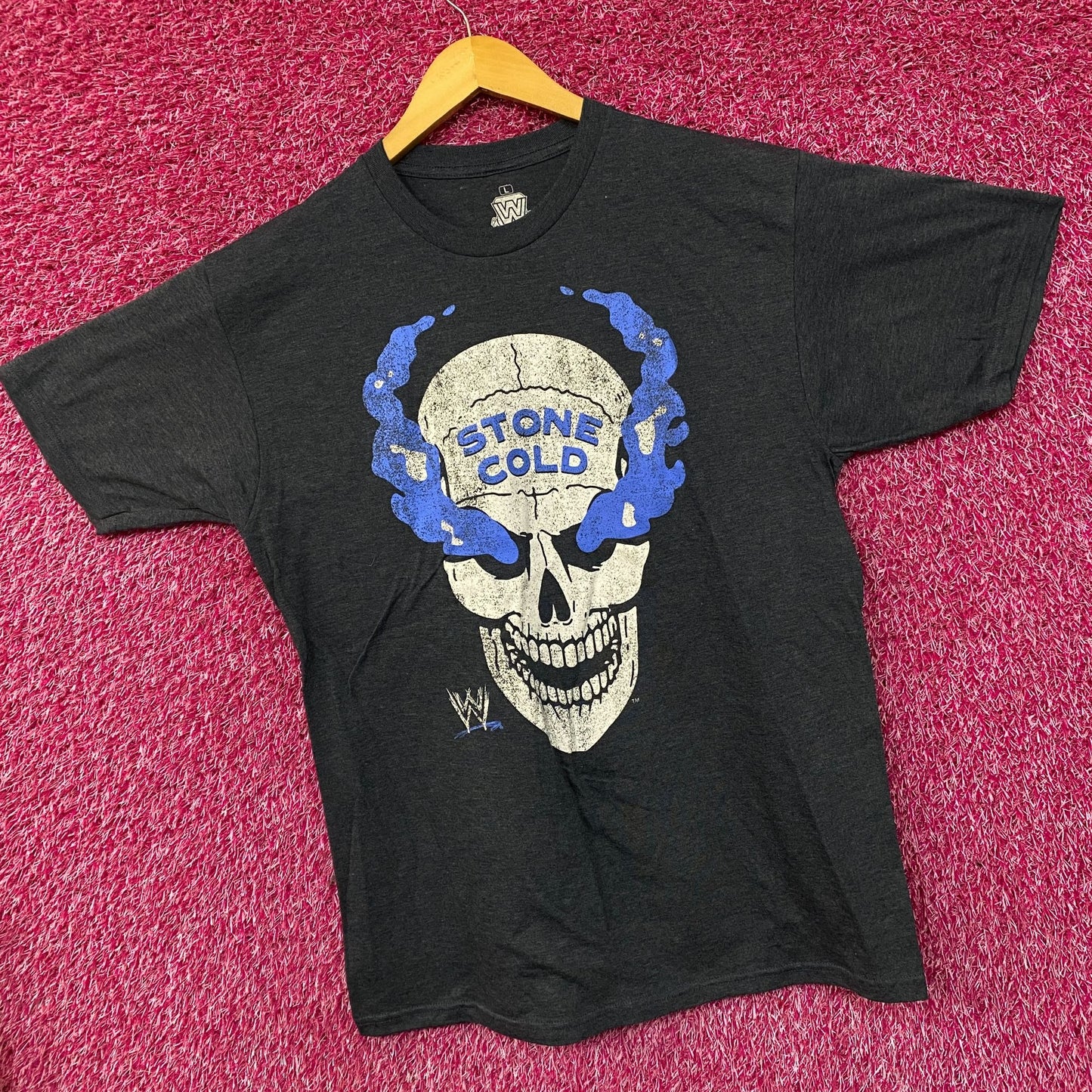 WWE Stone Cold Steve Austin Skull Graphic Design T-Shirt Large