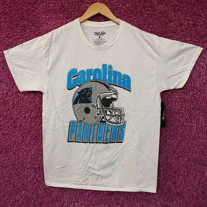 Junk Food Clothing Carolina Panthers Football Helmet White Tee Medium