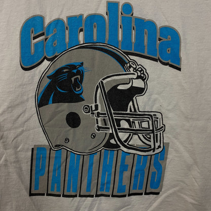 Junk Food Clothing Carolina Panthers Football Helmet White Tee Medium