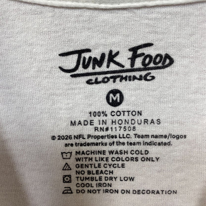 Junk Food Clothing Carolina Panthers Football Helmet White Tee Medium